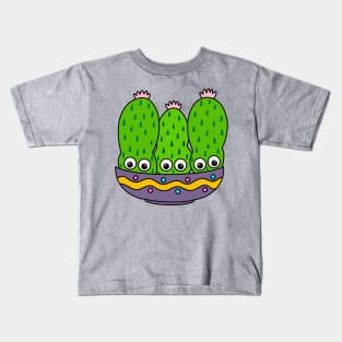 Cute Cactus Design #266: Cacti Bunch In Pretty Bowl Kids T-Shirt